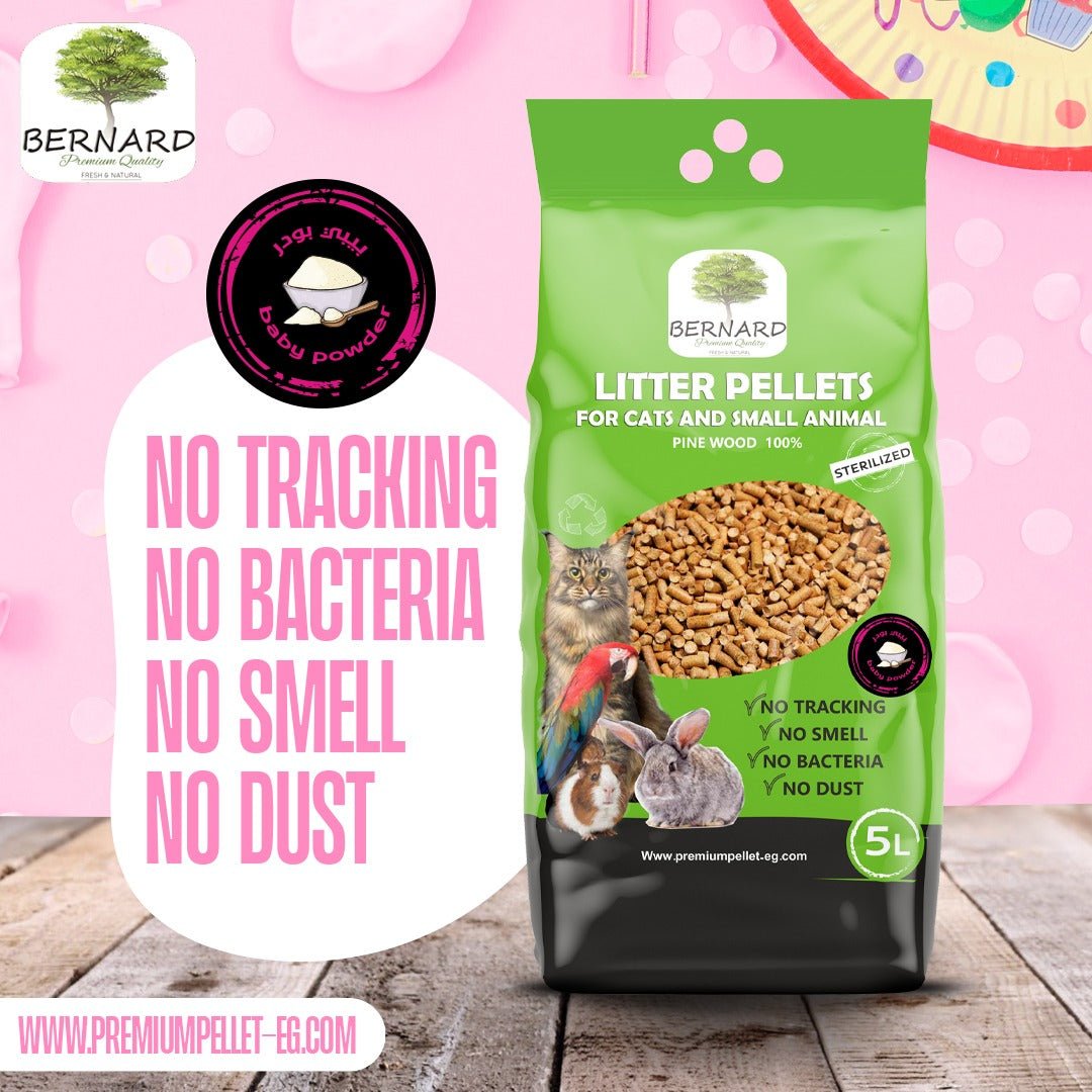 BERNARD wood pellets cat litter 5 L - Petfriend stores بتفريند ستورز