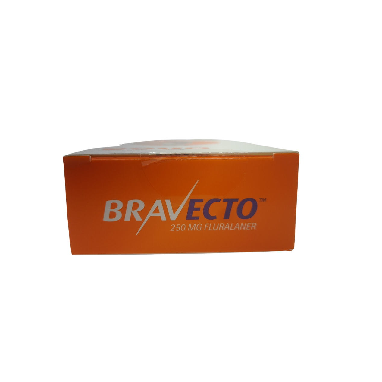 Orange box with 'Bravecto' branding on a white background