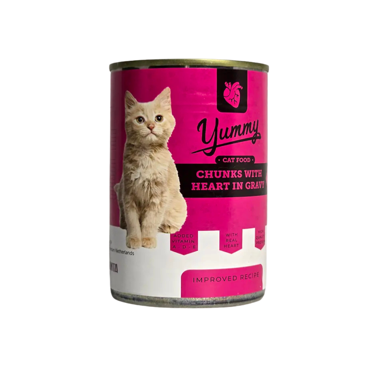 Yummy cat chunks with Heart in gravy wet food 400 g