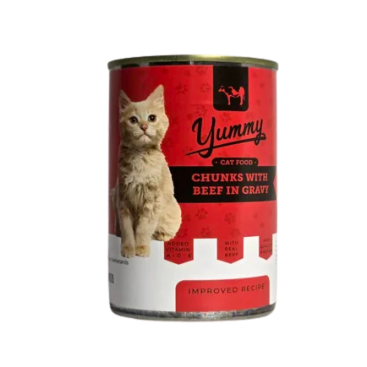 Yummy cat chunks with beef in gravy wet food 400 g
