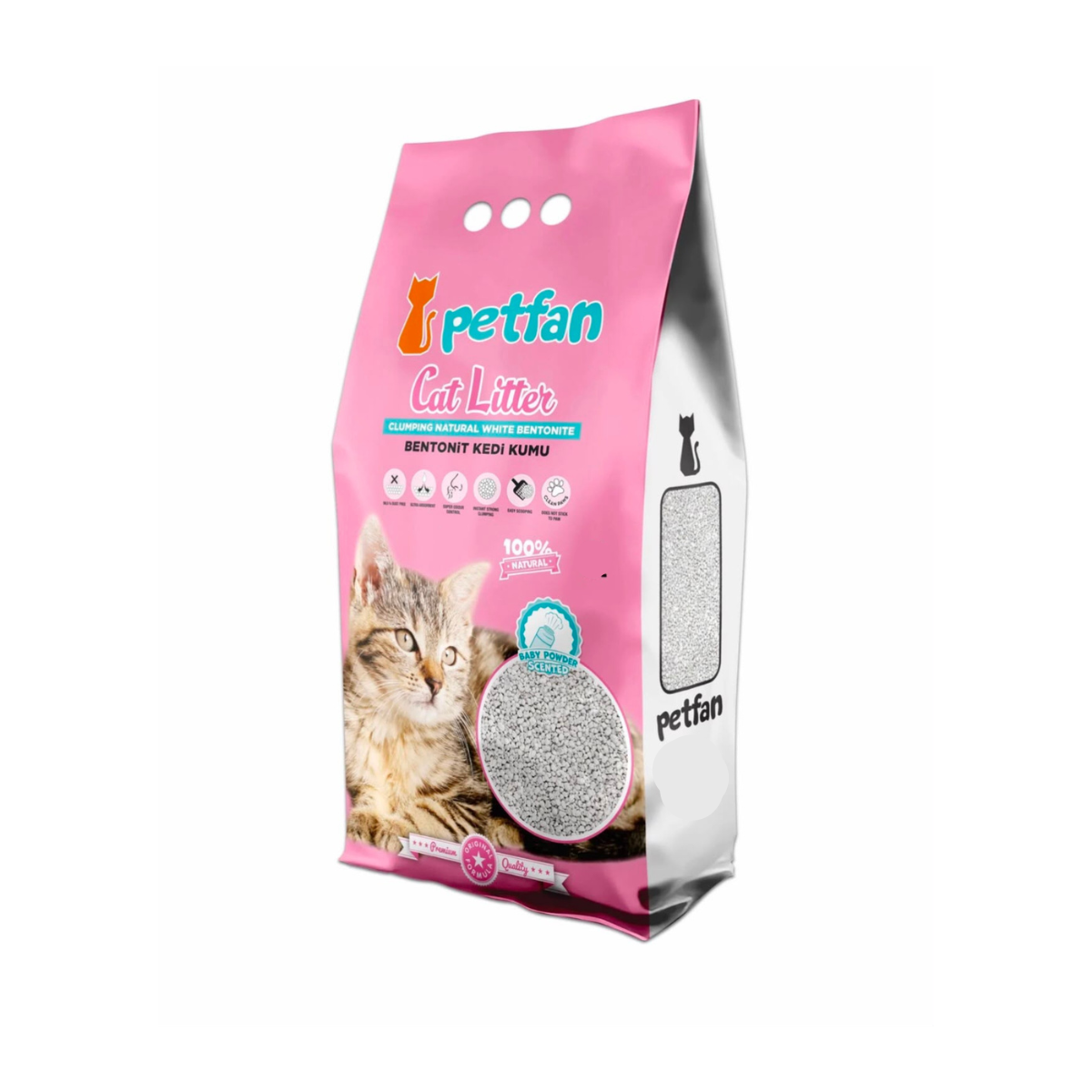 Cat Fan Turkish Baby powder Scented clumping cat litter 5 L