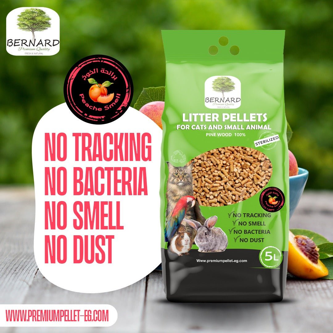 BERNARD wood pellets cat litter 5 L - Petfriend stores بتفريند ستورز