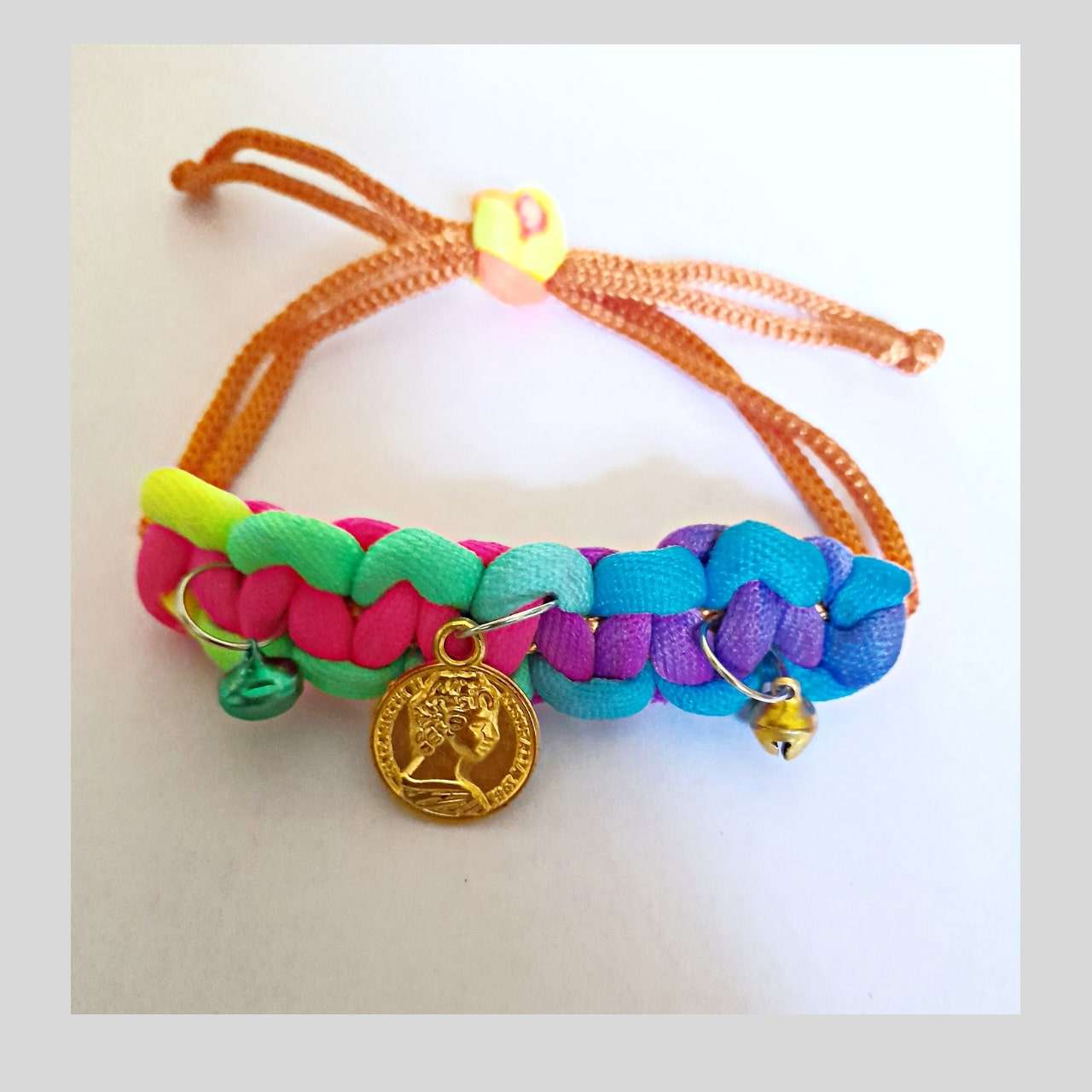 Cat colorful collar with bells