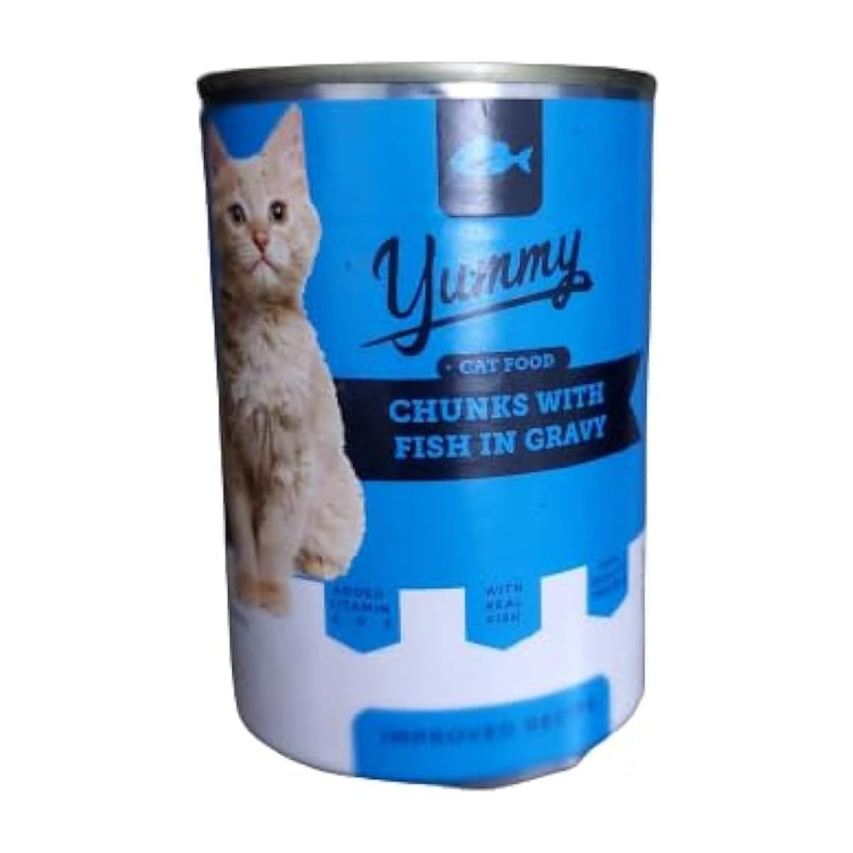 Yummy cat chunks with Fish in gravy wet food 400 g