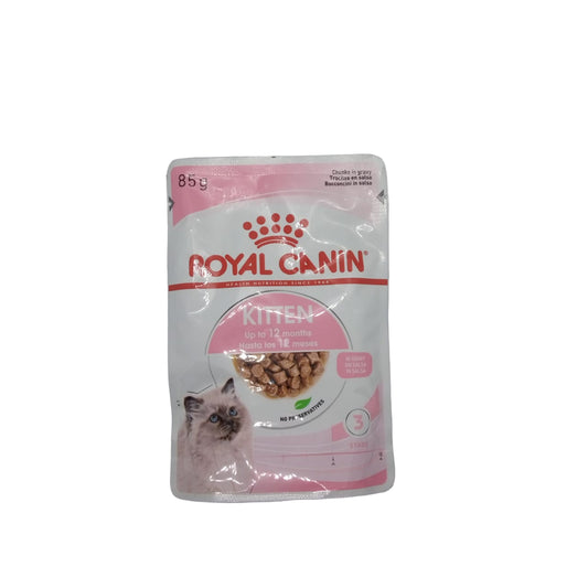 Royal Canin kitten food package inside a white box