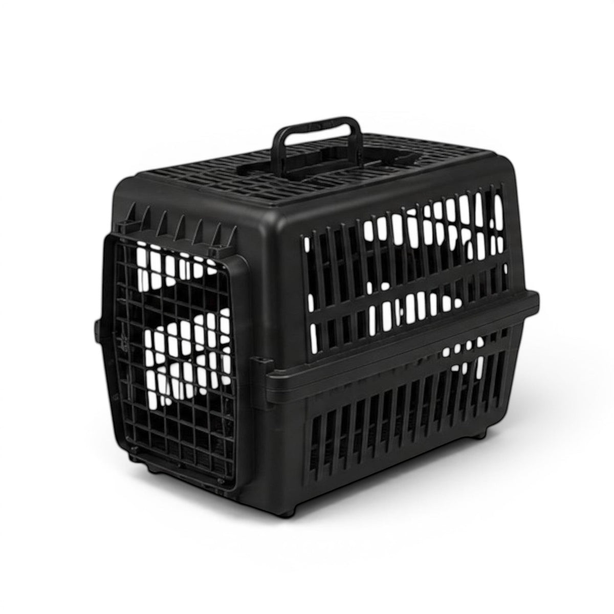 PetFriend Himalaya Pure Pet plastic travel carriers in orange, green, teal, black, pink, and red for small pets.