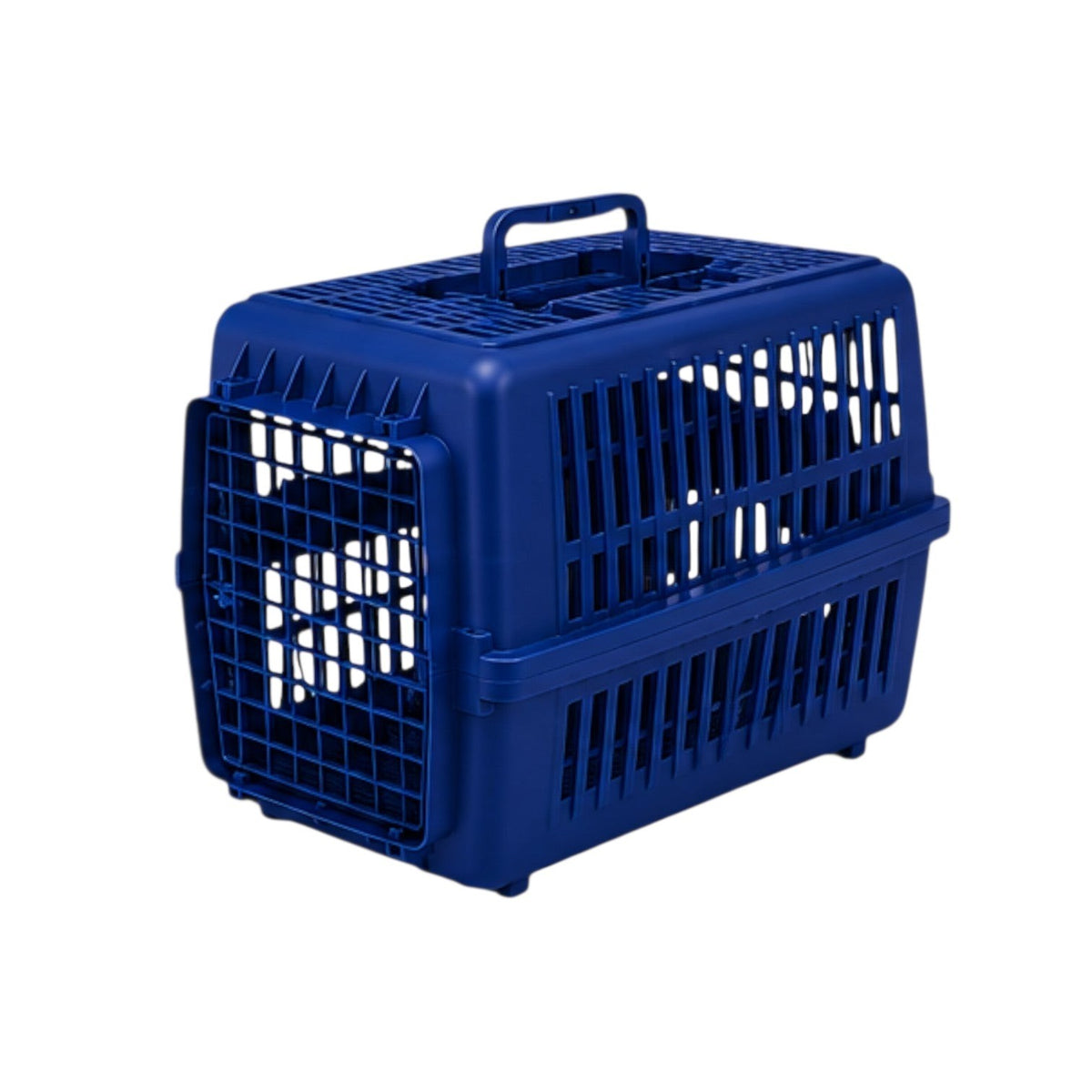 PetFriend Himalaya Pure pet carrier boxes in orange, green, blue, black, pink, and red with ventilation slots.