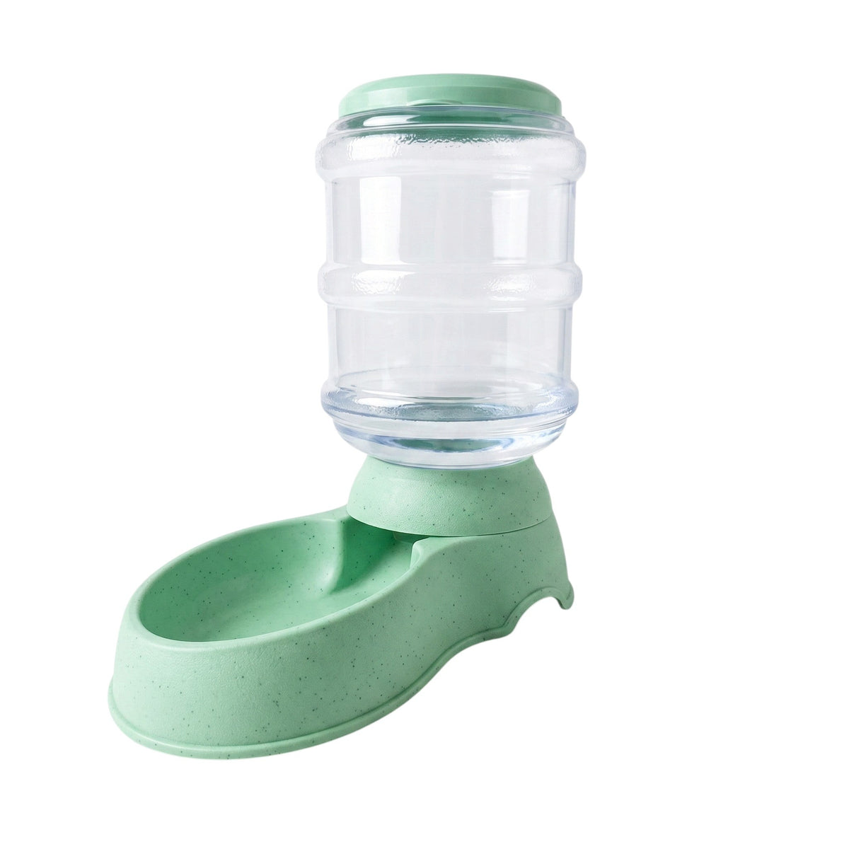 PetFriend large mint green automatic pet food dispenser bowl with a clear plastic gravity reservoir