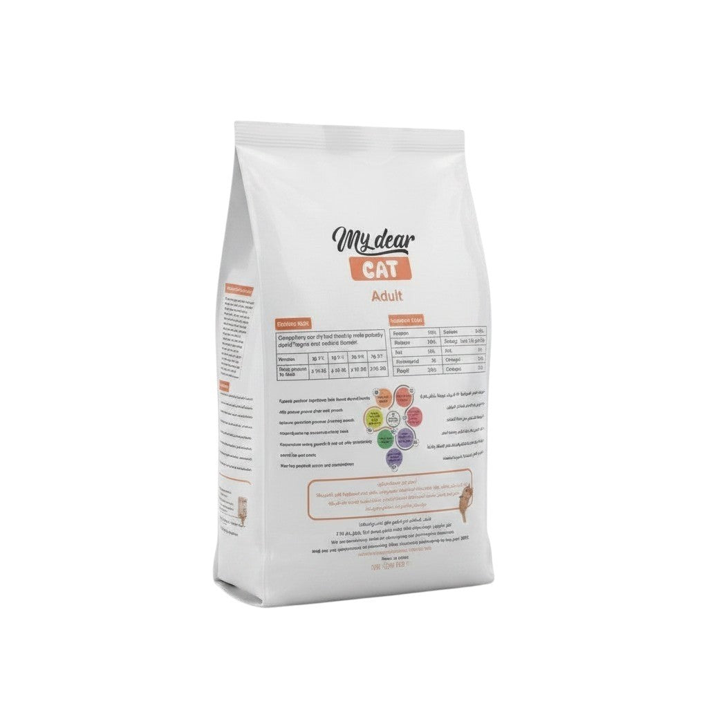 PetFriend My Dear Cat adult dry food 10kg bag with nutritional information and white packaging