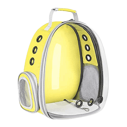 Transparent YELLOW back Bag for Pets