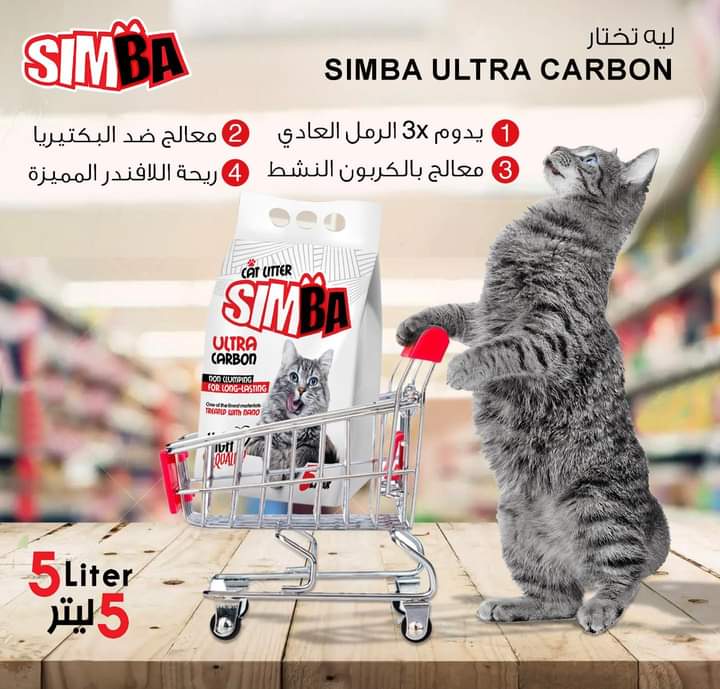 رمل سيمبا قطط غير متكتل
