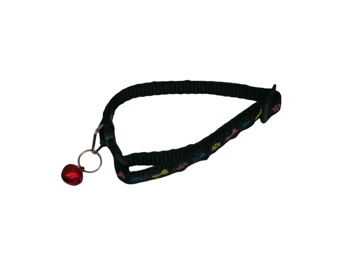 Fabric Cat & Puppy collar with bell