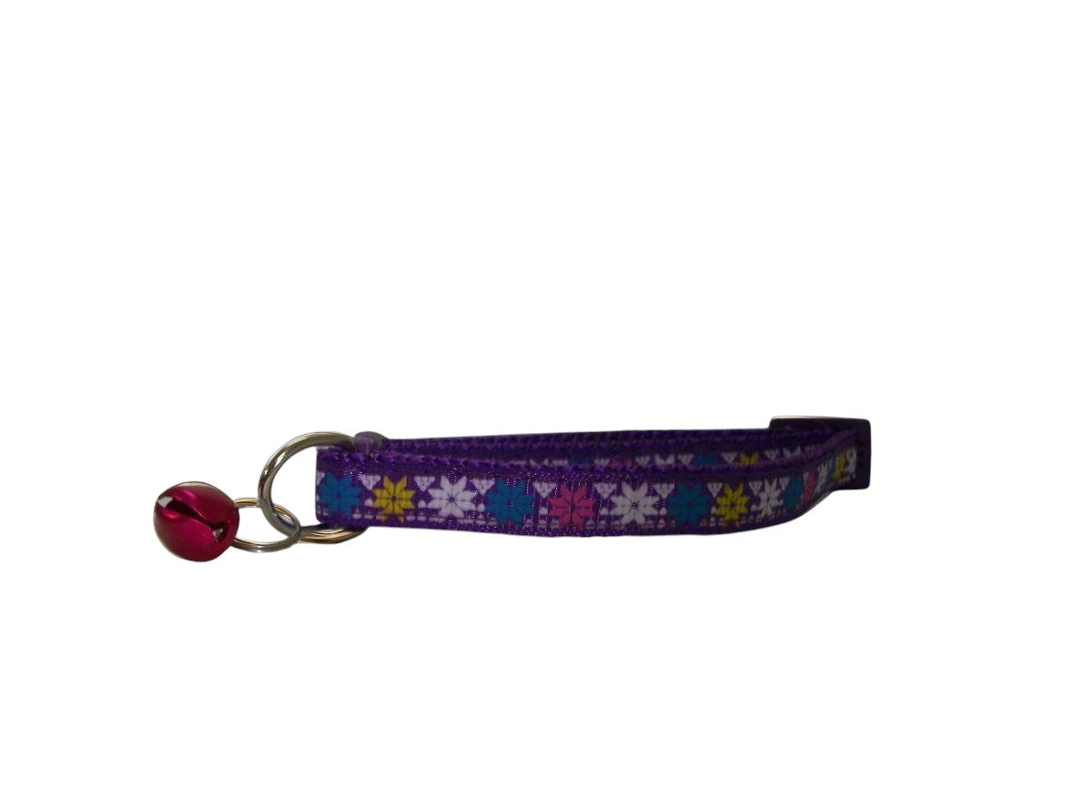 Fabric Cat & Puppy collar with bell