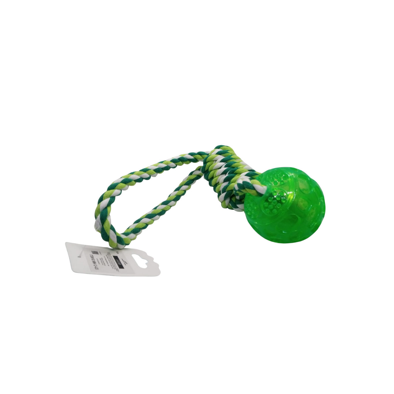 لعبة تسنين للكلاب عبارة عن كرة بلاستيكية ثقيلة مع حبل