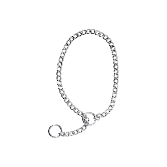 طوق تدريب للكلاب مصنوع من سلسلة معدنية متينة وثقيلة الوزن.