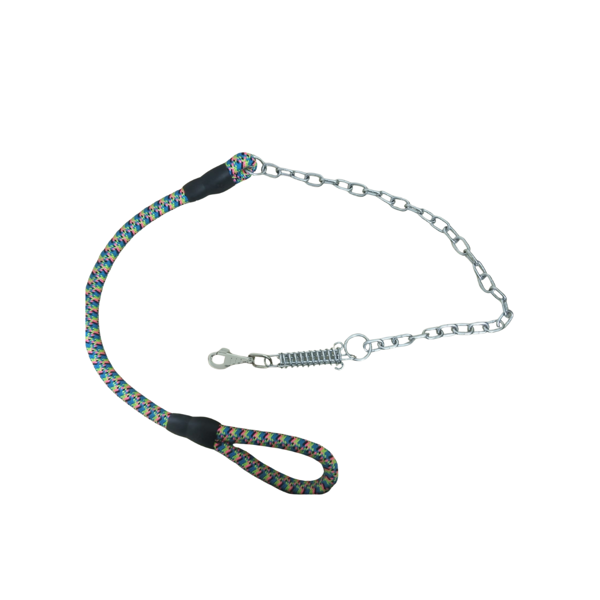 Sturdy colored large dog leash with metal chain