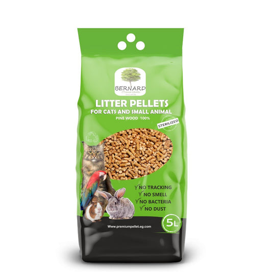 BERNARD wood pellets cat litter 5 L - Petfriend stores بتفريند ستورز