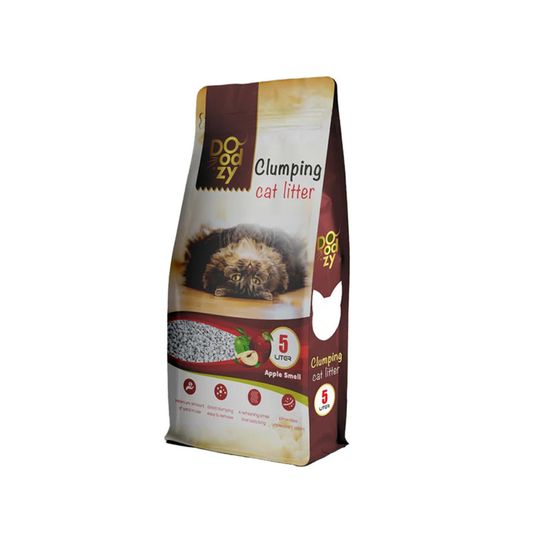 رمل قطط متكتل برائحة التفاح من دودزي، 5 لتر