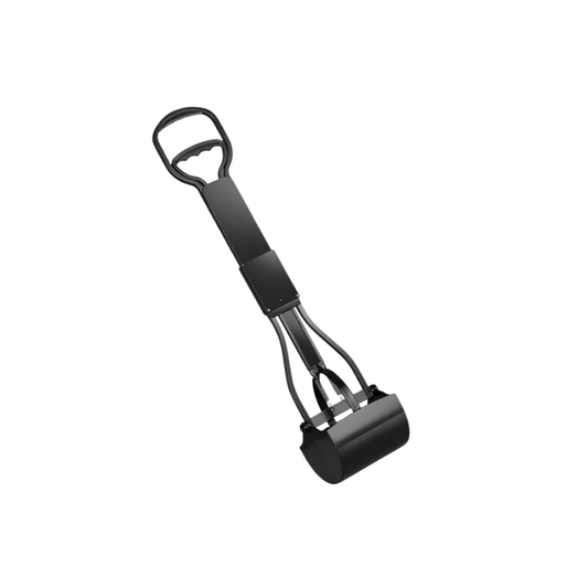 Black rubber bender tool on a white background