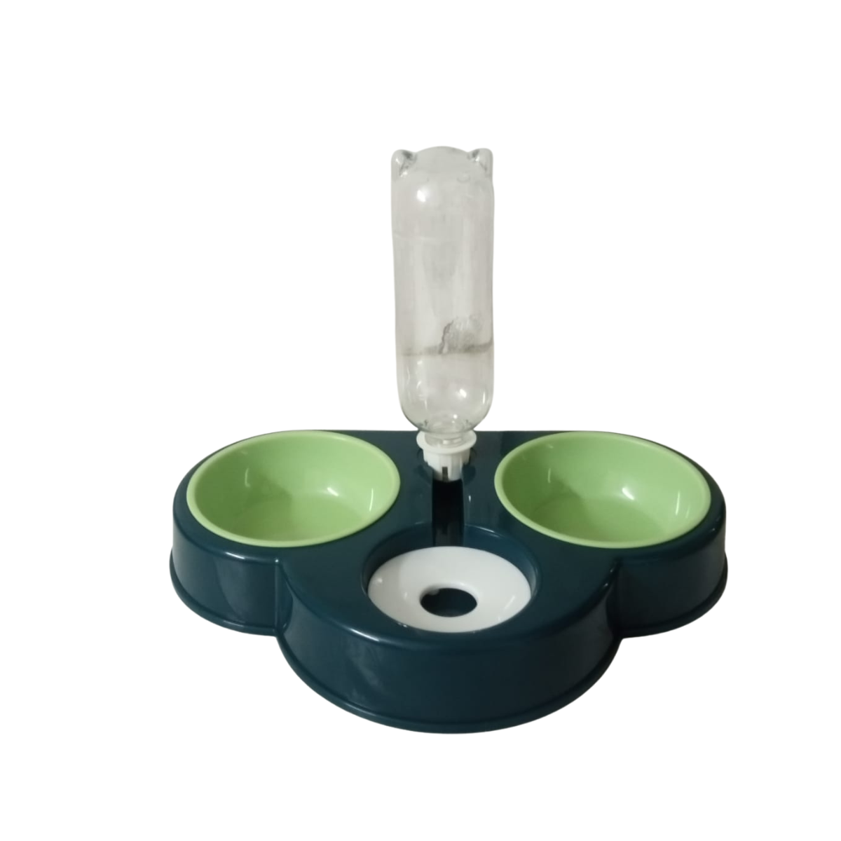Pet triple bowl food & water dispenser
