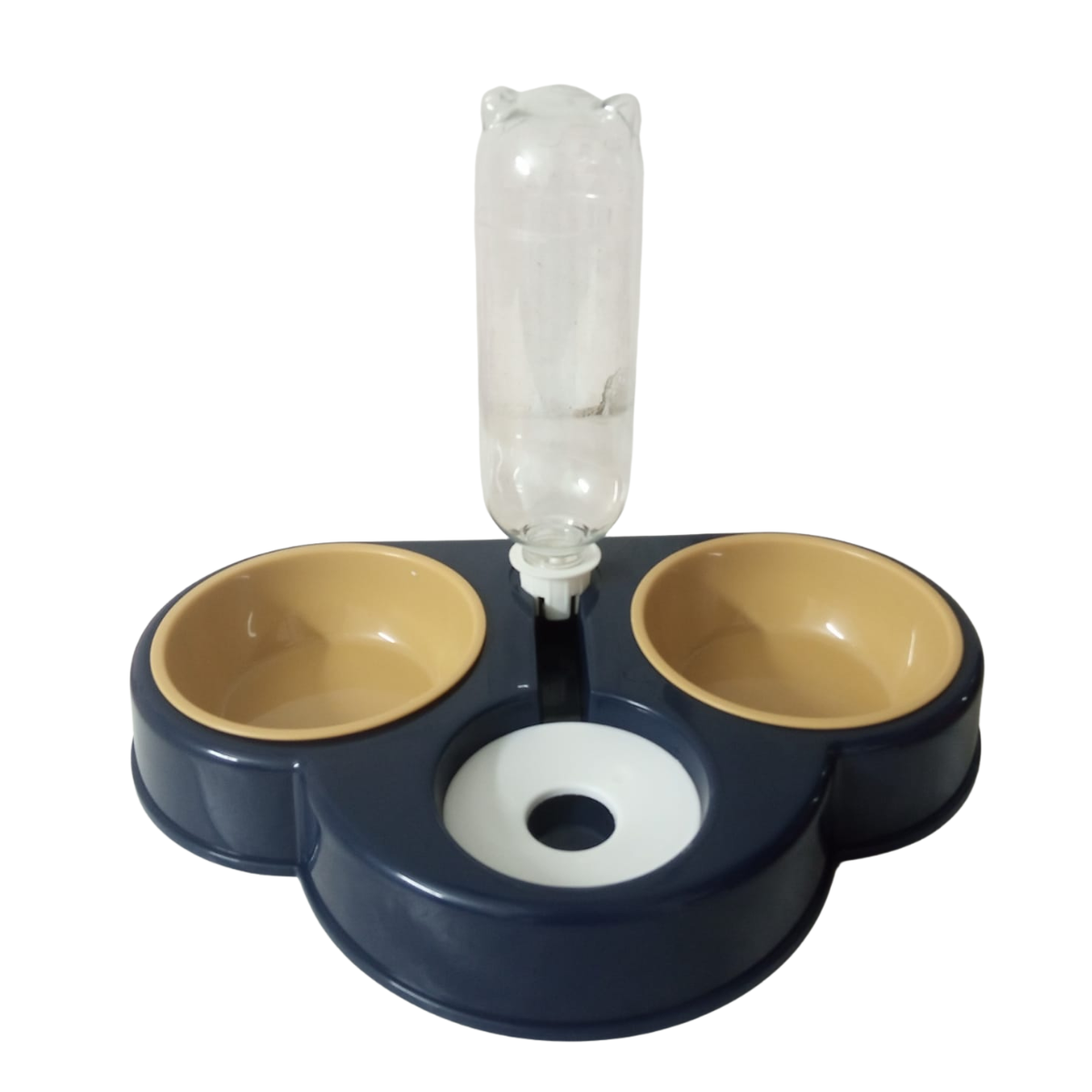 Pet triple bowl food & water dispenser