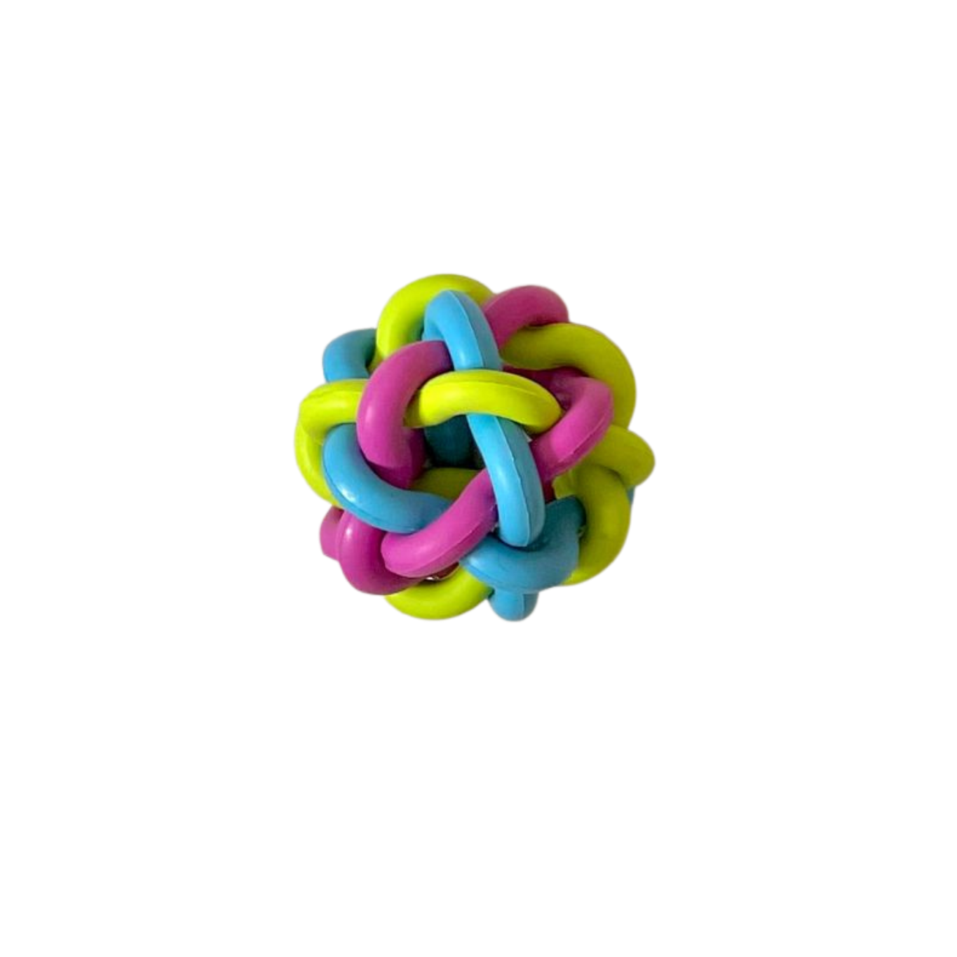 Colorful pet toy ball and teether with bell