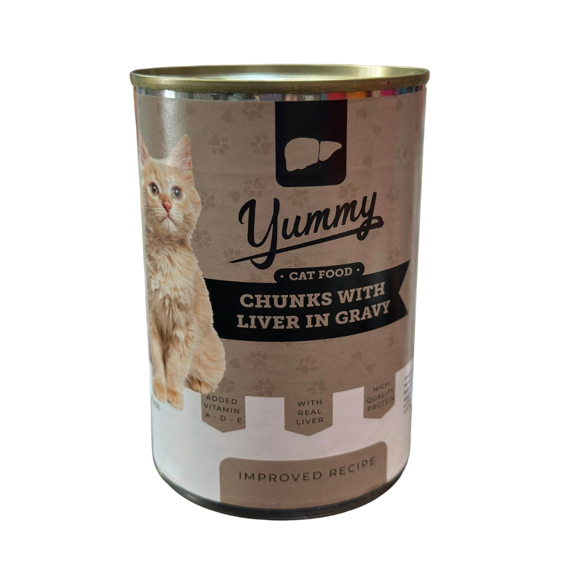 Yummy cat chunks with Liver in gravy wet food 400 g