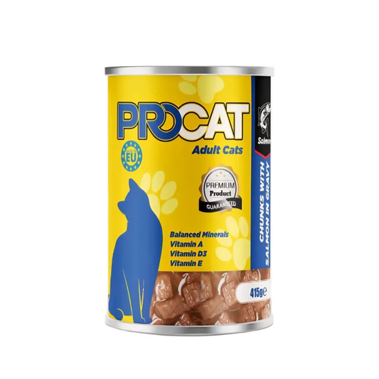 Procat cat wet food with Salmon in gravy 415 gm