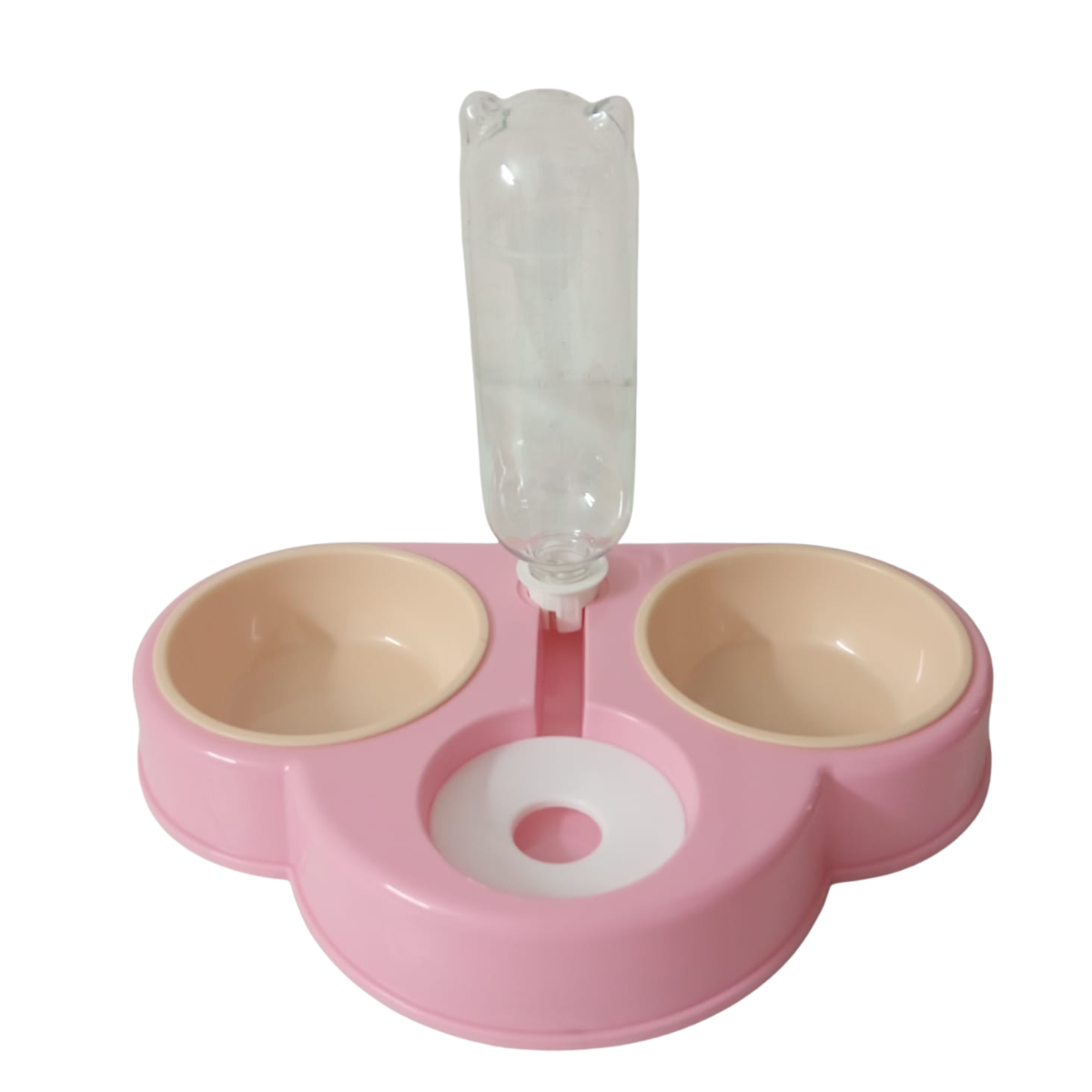 Pet triple bowl food & water dispenser