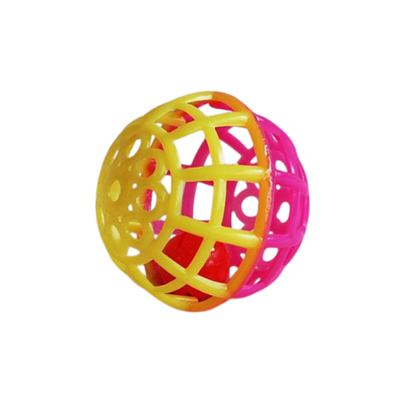 Colorful 4 plastic pet toy ball with bell