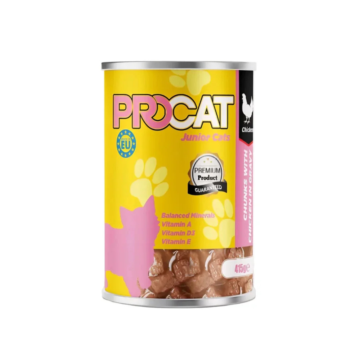 Procat Junior Kitten wet food with Chicken in gravy 415 gm