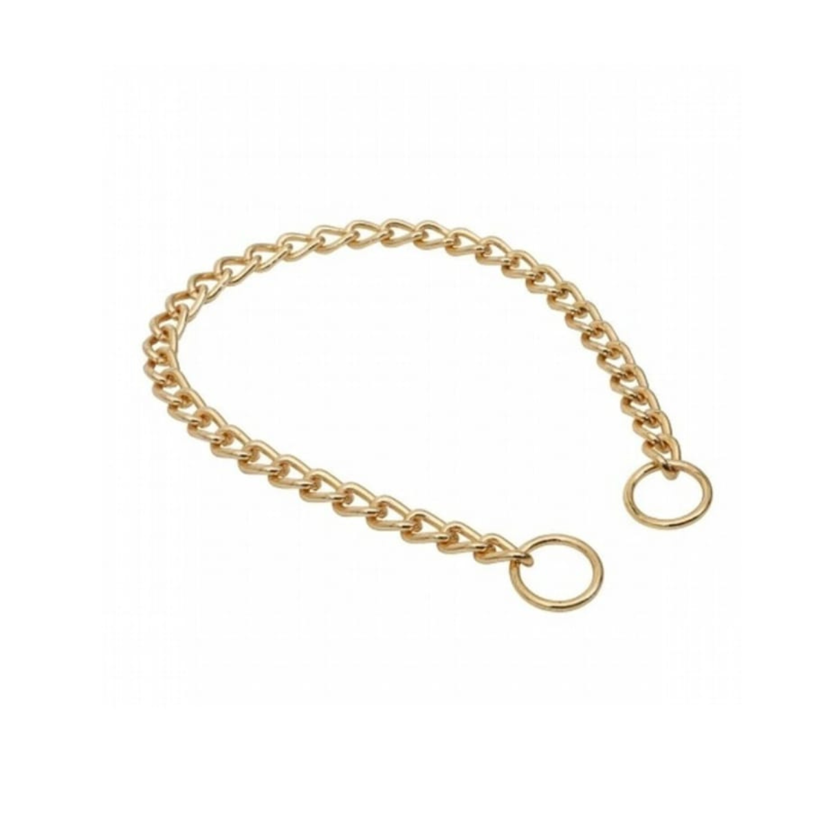 طوق تدريب الكلاب الذهبي الطويل المعدني الخانق