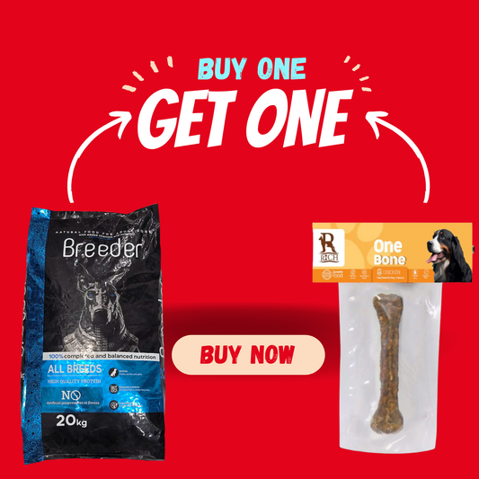 Buy 1 Breeder 20 kg get 1 rich dog treat free