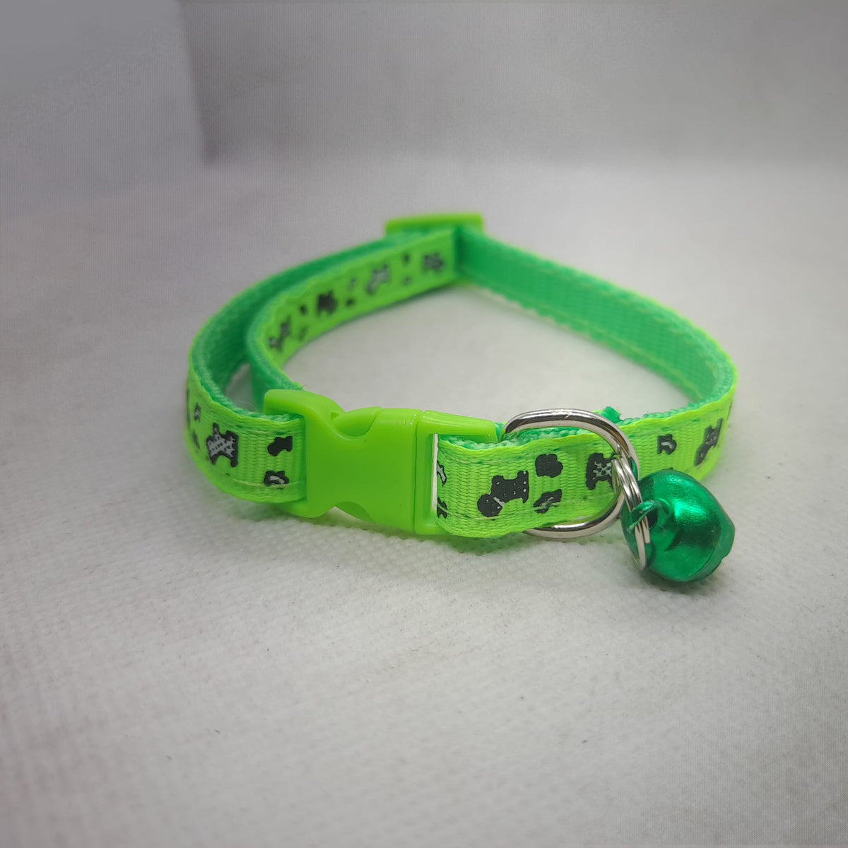 Fabric Cat & Puppy collar with bell