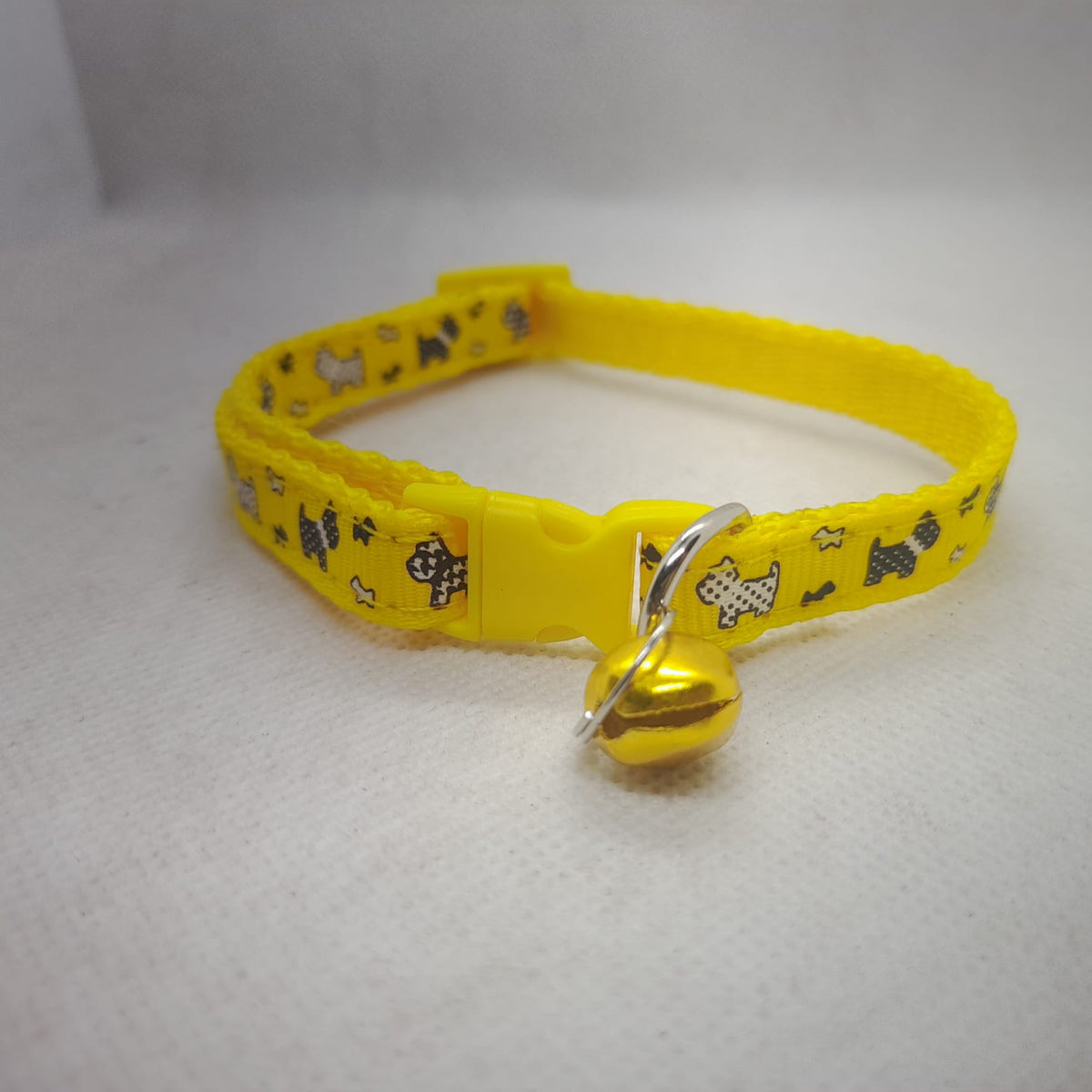 Fabric Cat & Puppy collar with bell