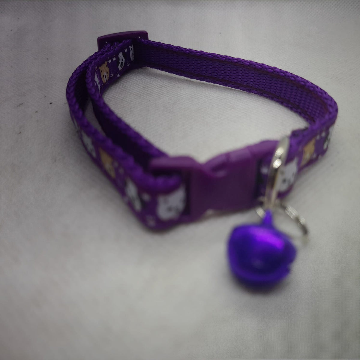 Fabric Cat & Puppy collar with bell