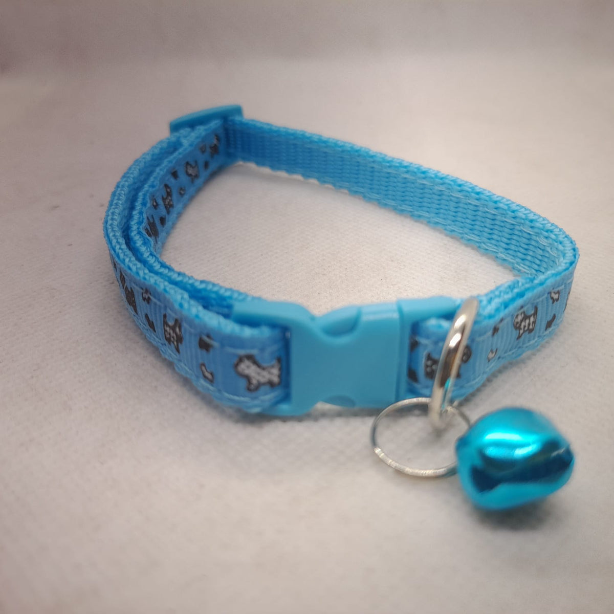 Fabric Cat & Puppy collar with bell