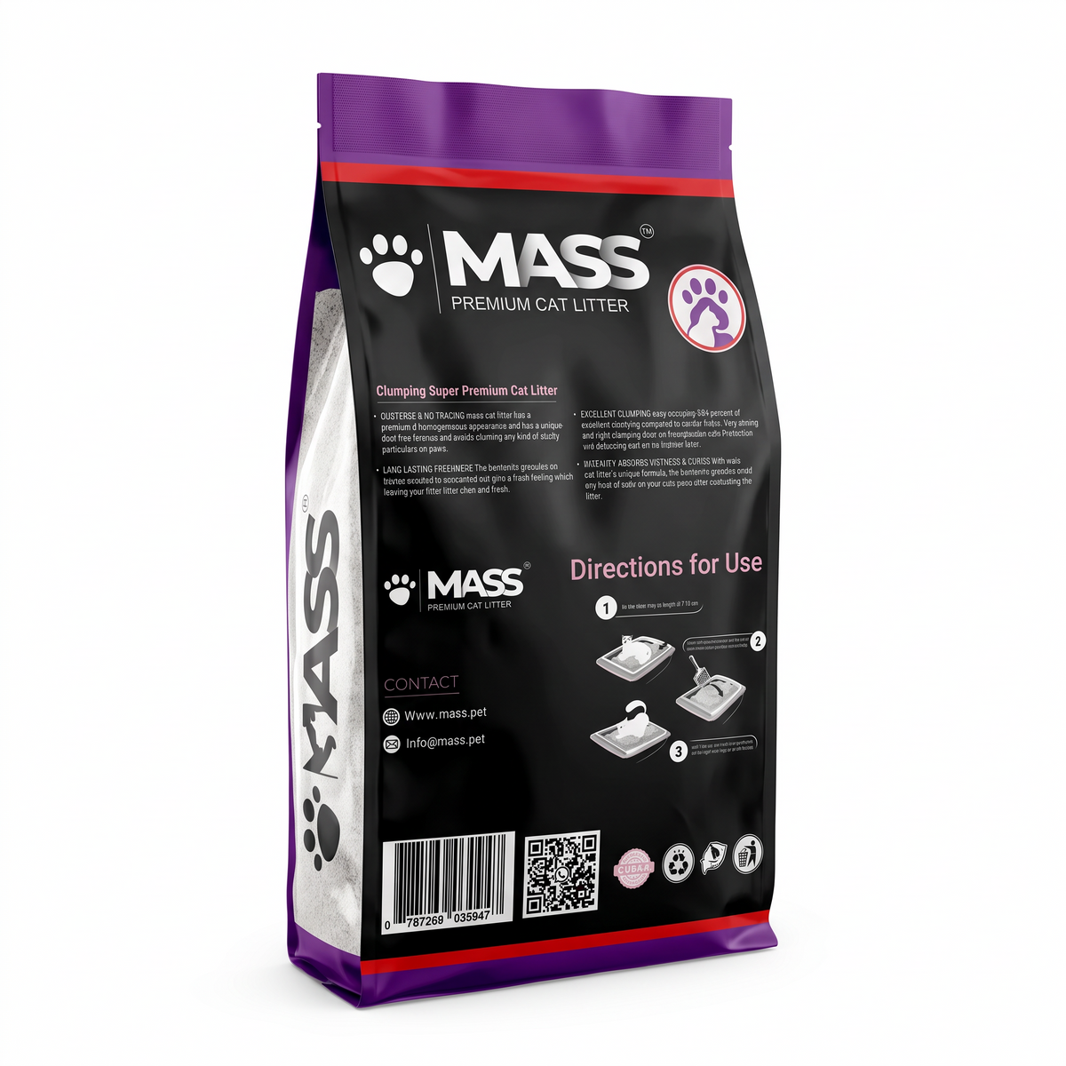 MASS clumping Lavender Scented Turkish cat litter 5 L