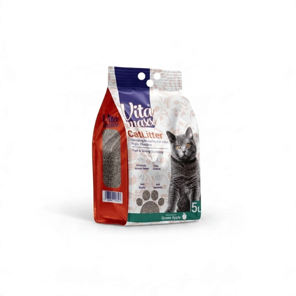 Vita Maxx clumping green apple Scented cat litter 5 L