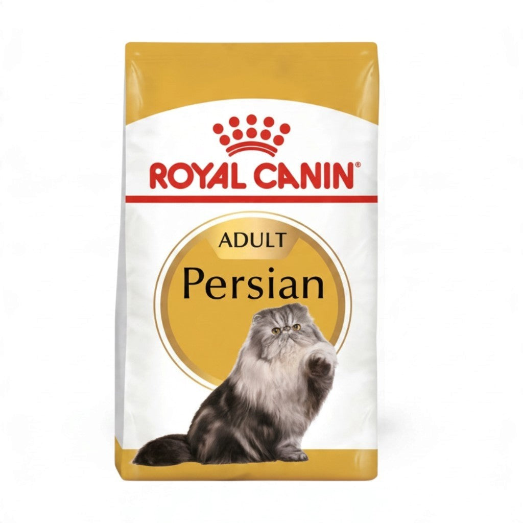 PetFriend Royal Canin Persian Adult dry cat food 10kg bag featuring a fluffy Persian cat on the packaging