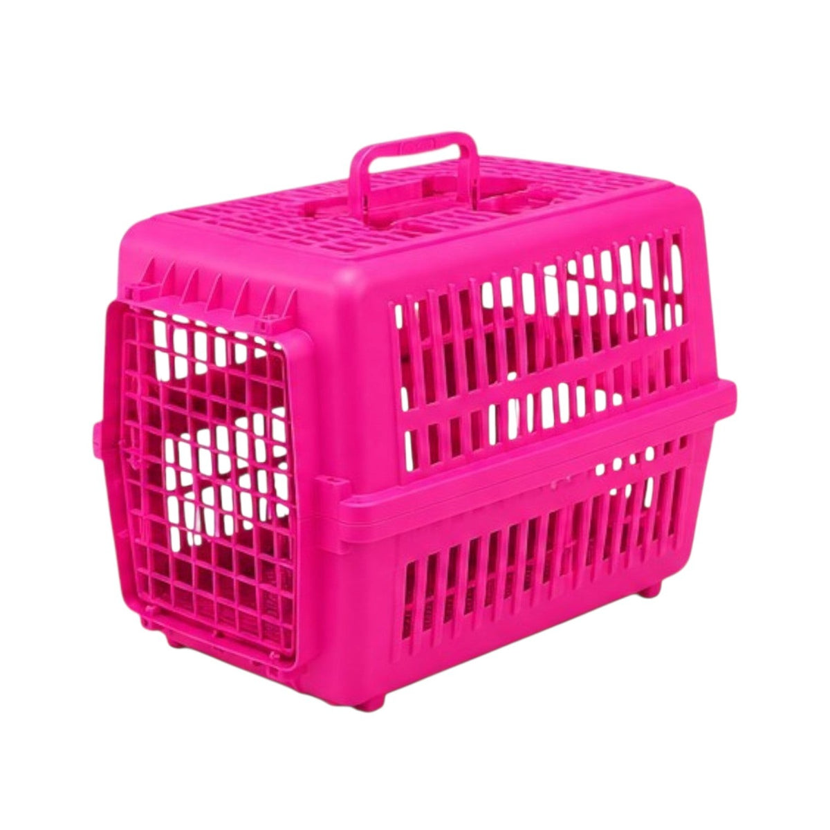 PetFriend Himalaya Pure Pet lime green plastic pet carrier box with ventilation slots and a top handle