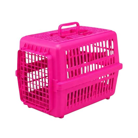 PetFriend Himalaya Pure Pet lime green plastic pet carrier box with ventilation slots and a top handle