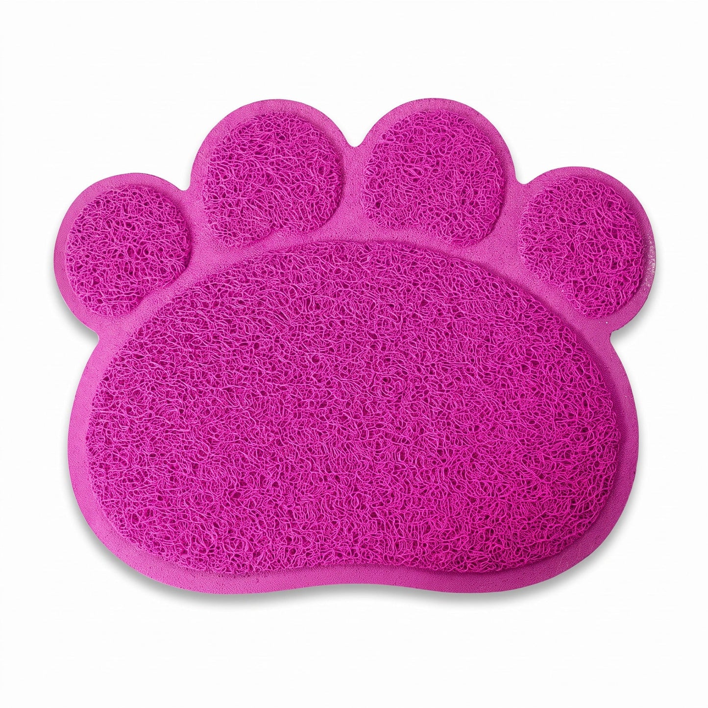 PetFriend pink paw-shaped cat litter mat designed to catch loose litter and keep floors clean