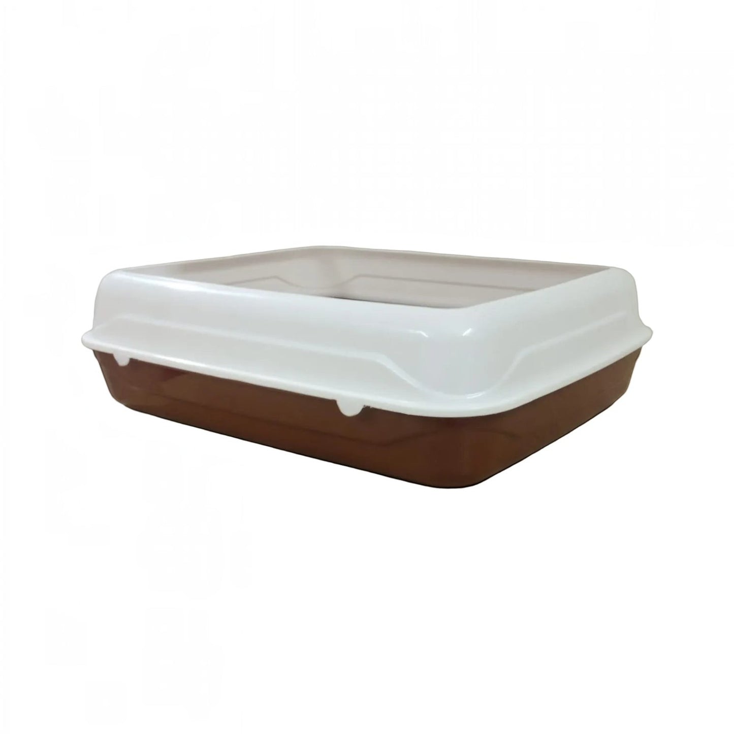 PetFriend X-Large Radwan cat litter box in brown and white plastic with a low entry design for easy access.