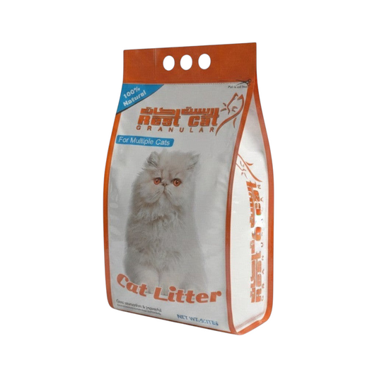 PetFriend Rest Cat natural bentonite cat litter in a 5L white bag with a Persian cat illustration