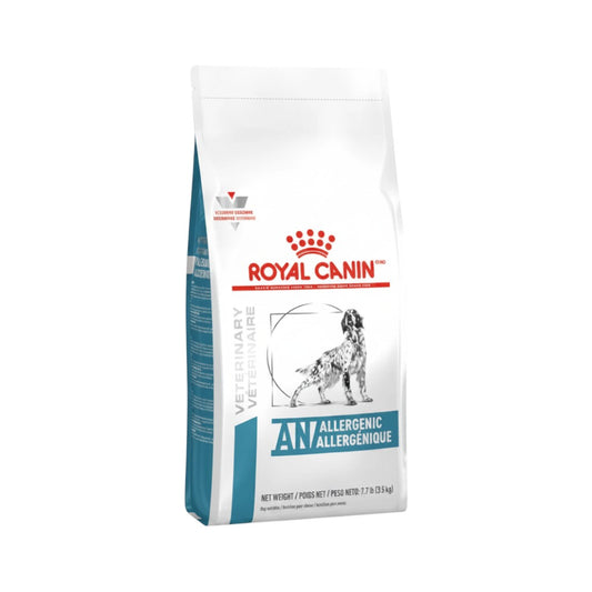 PetFriend Royal Canin Anallergenic veterinary dry dog food 3kg bag for food sensitivities and skin health support.