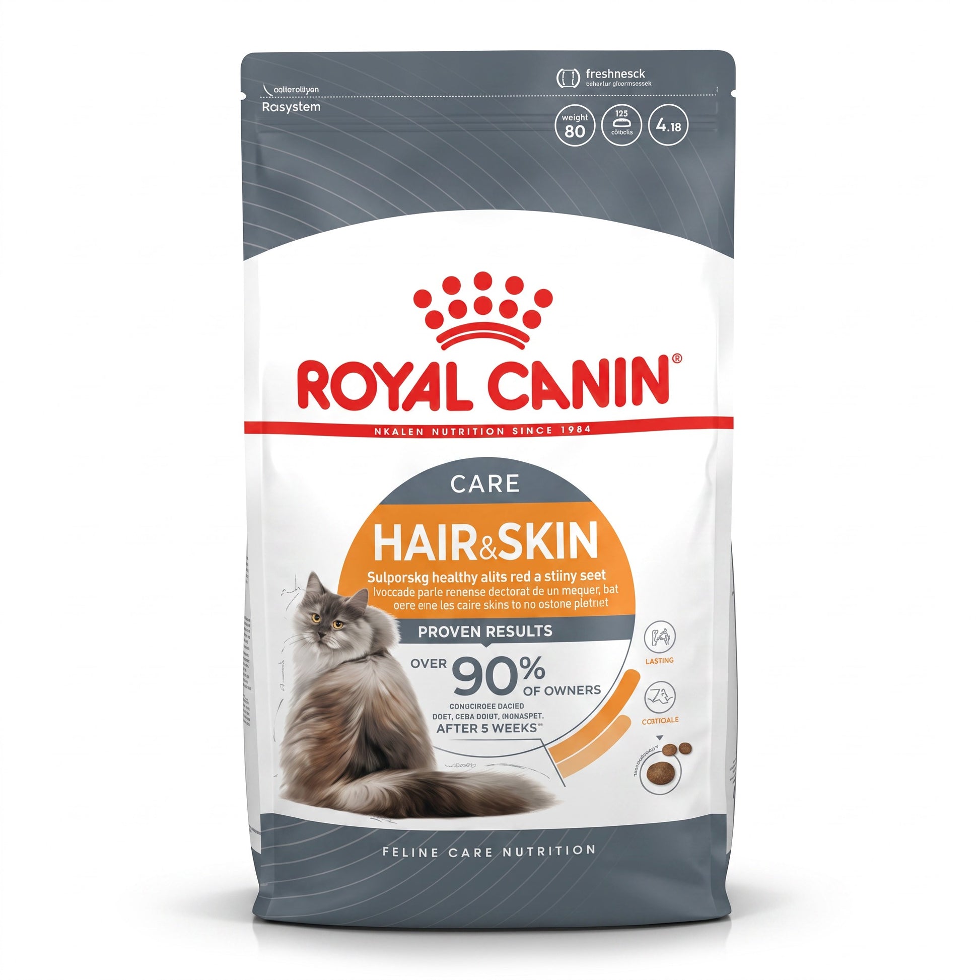 PetFriend Royal Canin Hair & Skin Care dry cat food 4kg bag for healthy skin and a shiny coat