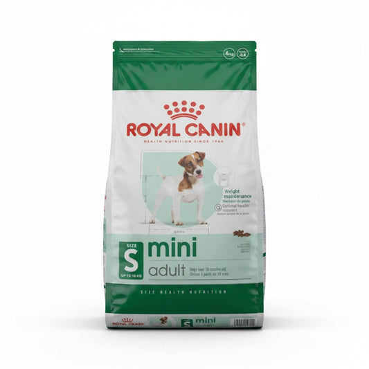 PetFriend Royal Canin Mini Adult dry dog food 4kg bag for small breed dogs with weight maintenance formula