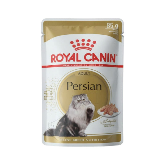 PetFriend Royal Canin Adult Persian cat wet food loaf in an 85g pouch with breed-specific nutritional formula
