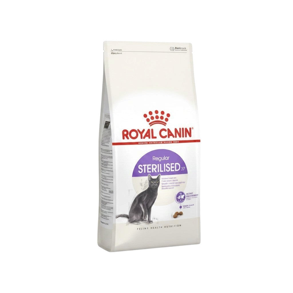 PetFriend Royal Canin Sterilised 37 dry cat food bag for weight management in neutered adult cats